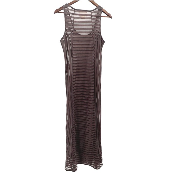 UO x Coincidence & Chance Sheer Stripe Maxi Dress Cover Up Women’s Large Purple - Picture 3 of 7